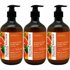 Best Pirce ???? Natural Solution Himalayan Pink Salt Liquid Hand Soap With Blood Orange 3 Pk. ✔️