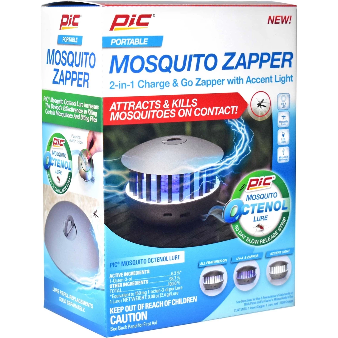 Flash Sale ⭐ PIC Portable 2 In 1 Insect Zapper With Accent Light ✨ 1 Flash Sale ⭐ PIC Portable 2 In 1 Insect Zapper With Accent Light ✨