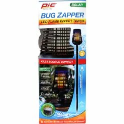 Budget ???? PIC Solar Bug Zapper 2N1 Torch With Flaming LED 1ct ⭐