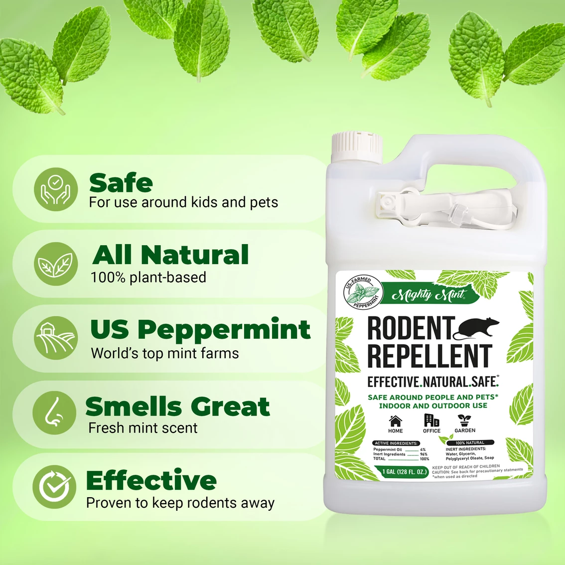 Hot Sale ???? Pure Origins Mighty Mint Rodent Repellent Natural Peppermint Spray 128 Oz. ???? 2 Hot Sale ???? Pure Origins Mighty Mint Rodent Repellent Natural Peppermint Spray 128 Oz. ???? - Image 2