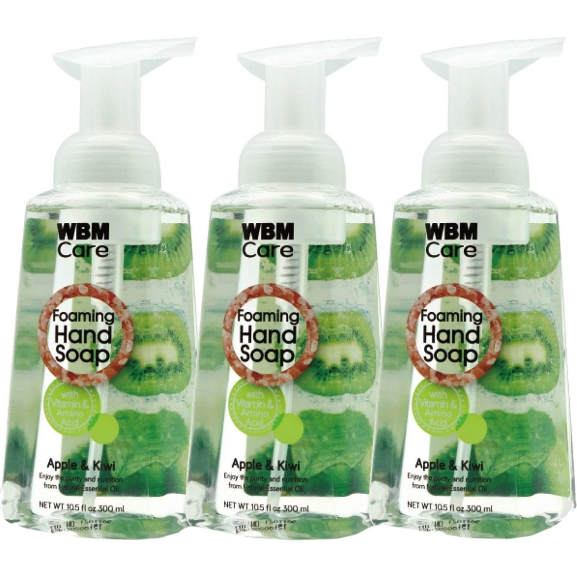 Brand new ???? WBM Care Apple And Kiwi Foaming Hand Soap 3 Pk. ???? 1 Brand new ???? WBM Care Apple And Kiwi Foaming Hand Soap 3 Pk. ????