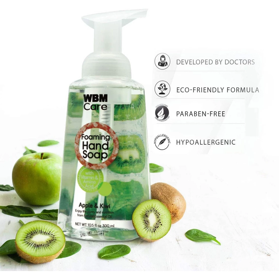 Brand new ???? WBM Care Apple And Kiwi Foaming Hand Soap 3 Pk. ???? 2 Brand new ???? WBM Care Apple And Kiwi Foaming Hand Soap 3 Pk. ???? - Image 2