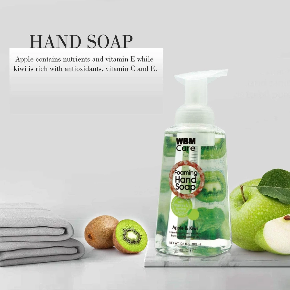 Brand new ???? WBM Care Apple And Kiwi Foaming Hand Soap 3 Pk. ???? 3 Brand new ???? WBM Care Apple And Kiwi Foaming Hand Soap 3 Pk. ???? - Image 3